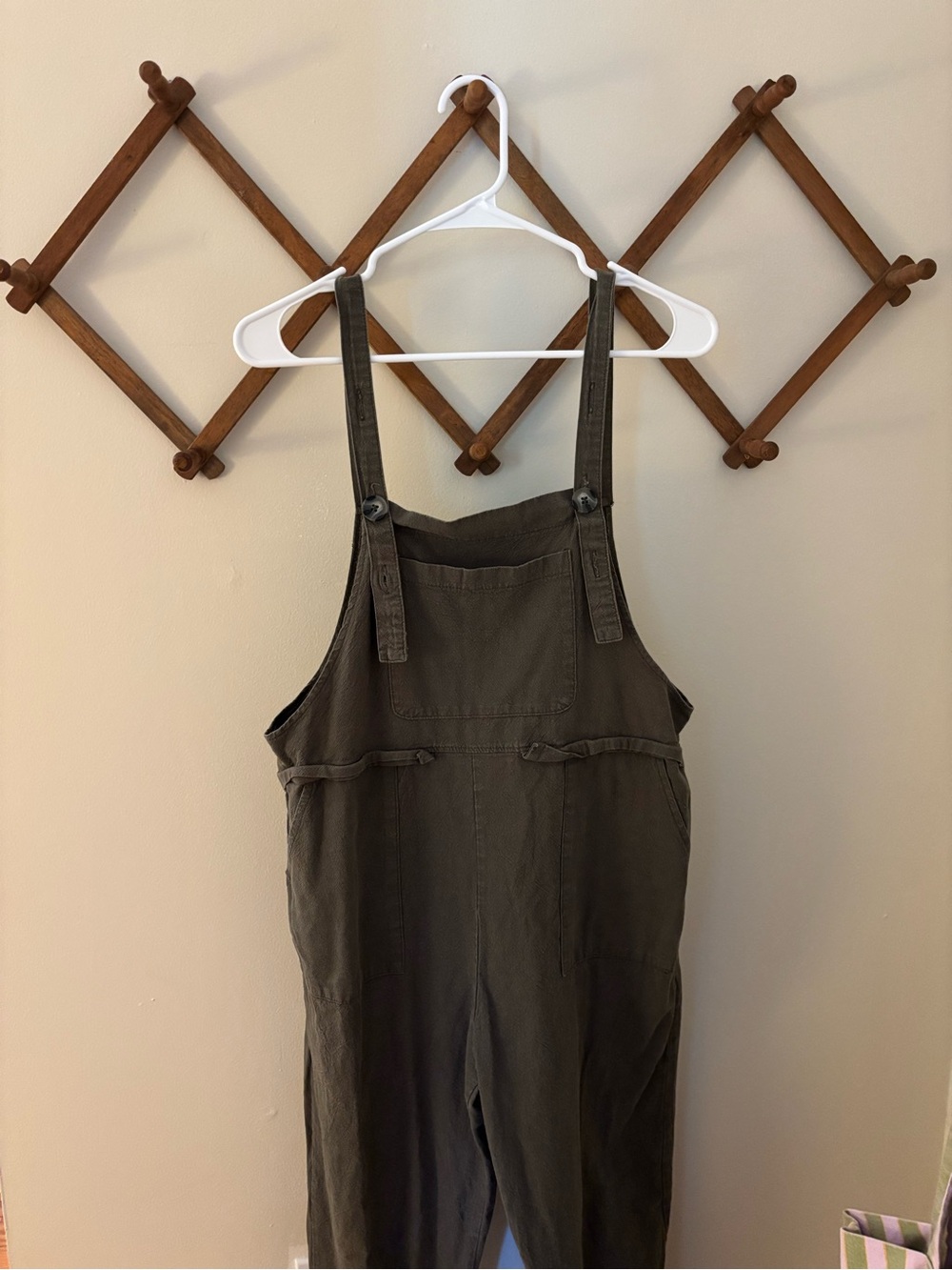 Amazon Olive Green Cotton Overalls Jumpsuit